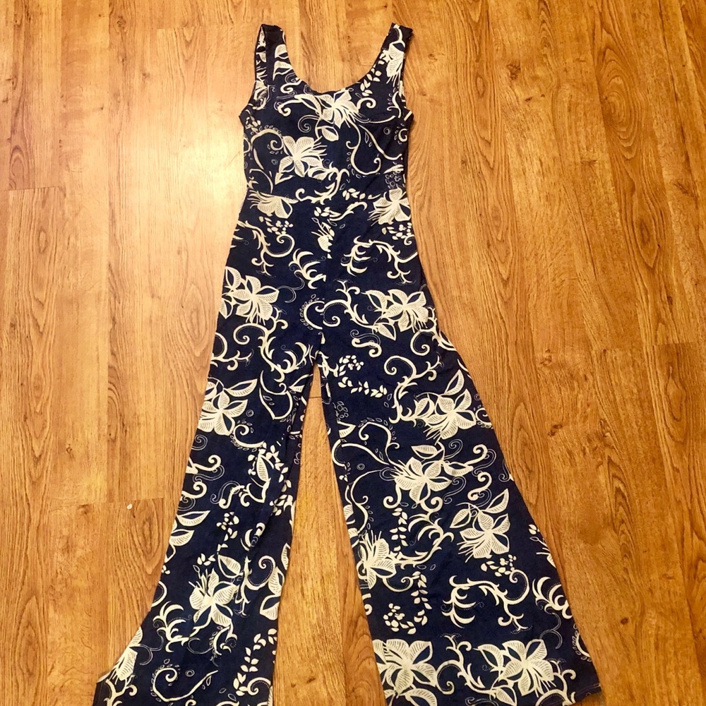 Italian denim look jumpsuit